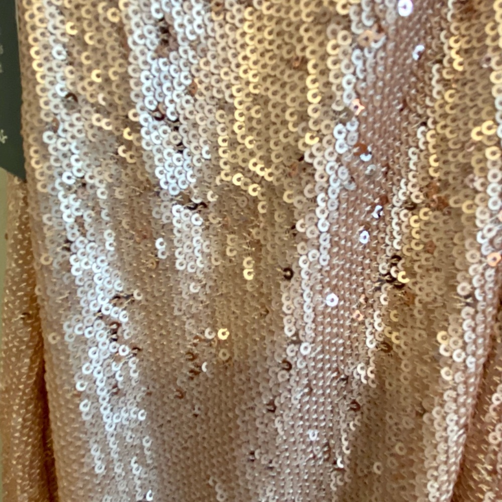 Lulus Clementina Rose Gold Pink Sequin Ruffle Mini Dress - Picture 6 of 11